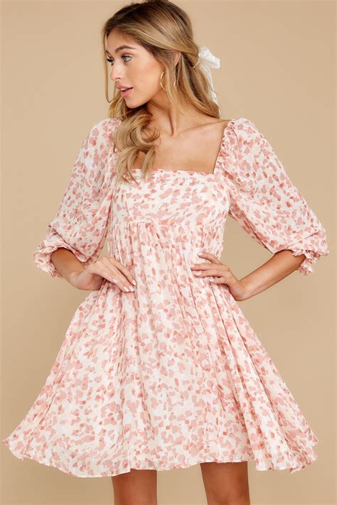 light pink floral summer dresses.